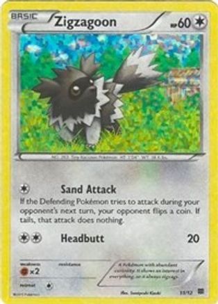 Zigzagoon - 11/12 11/12 - McDonalds Promos 2015 Holofoil