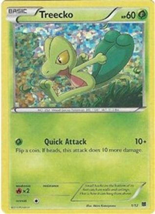 Treecko - 1/12 1/12 - McDonalds Promos 2015 Holofoil