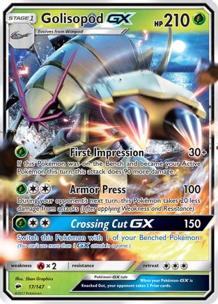 Golisopod GX 17/147 - SM Burning Shadows Holofoil