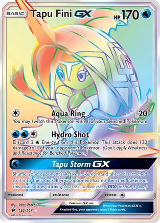 Tapu Fini GX (Secret) 152/147 - SM Burning Shadows Holofoil