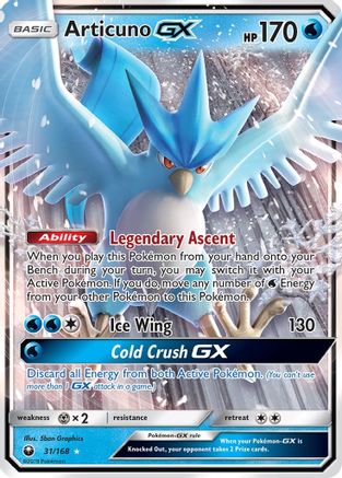 Articuno GX 31/168 - SM Celestial Storm Holofoil