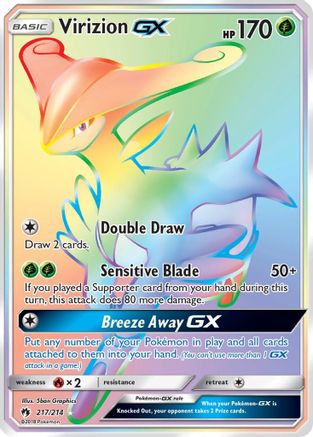 Virizion GX (Secret) 217/214 - SM Lost Thunder Holofoil