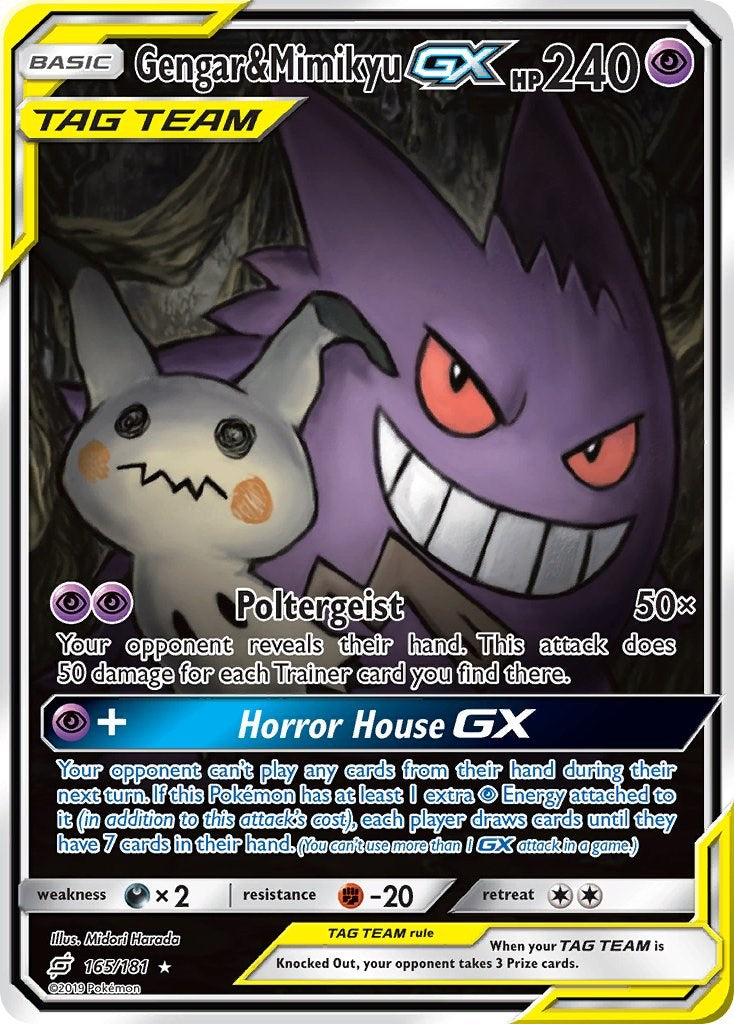 mimikyu graded card Gengar & Mimikyu GX (Alternate Full Art) [SM9
