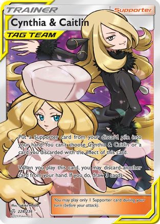 Cynthia & Caitlin (Full Art) 228/236 - SM Cosmic Eclipse Holofoil
