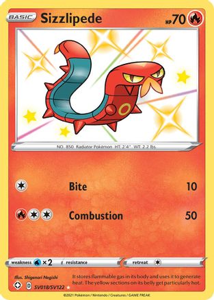 Sizzlipede SV018/122 - Shining Fates Shiny Vault Holofoil