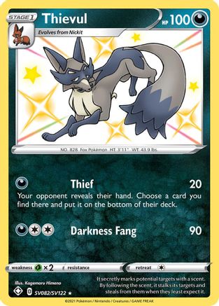 Thievul SV082/122 - Shining Fates Shiny Vault Holofoil