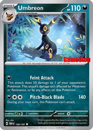 Umbreon - 130/197 (GameStop Exclusive) 130 - Miscellaneous Cards & Products Reverse Holofoil