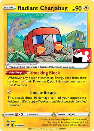 Radiant Charjabug 51 - Prize Pack Series Cards Holofoil