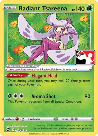 Radiant Tsareena 16 - Prize Pack Series Cards Holofoil