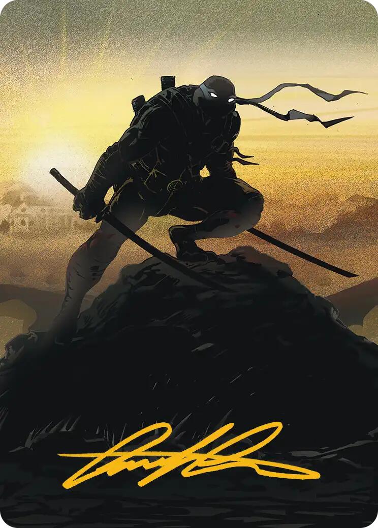 Leonardo, Sewer Samurai Art Card (20/54) (Gold-Stamped Signature)