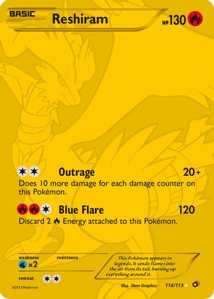 Reshiram (114 Full Art Secret Rare) 114/113 - Legendary Treasures Holofoil