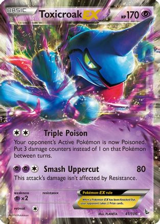 Toxicroak EX 41/106 - XY Flashfire Holofoil