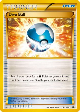 Dive Ball (161 Secret Rare) 161/160 - XY Primal Clash Holofoil