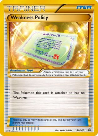 Weakness Policy (164 Secret Rare) 164/160 - XY Primal Clash Holofoil