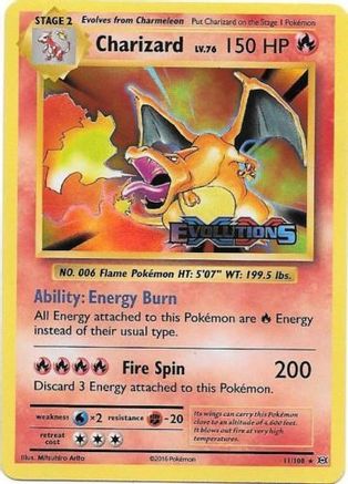 Charizard (XY Evolutions Prerelease) 11 - XY Promos Holofoil