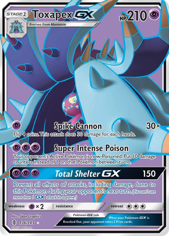 Toxapex GX (Full Art) - SM - Guardians Rising