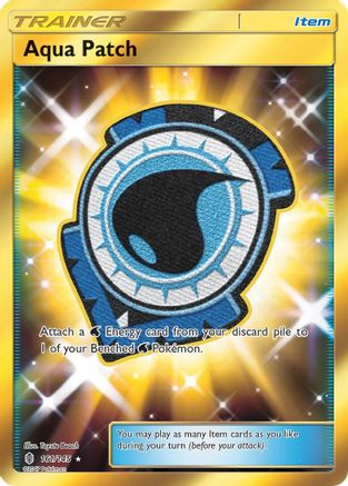 Aqua Patch (Secret) 161/145 - SM  Guardians Rising Holofoil
