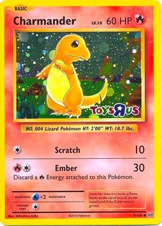 Charmander - 9/108 (Toys R Us Promo) - Miscellaneous Cards & Product