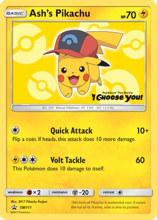 Ash's Pikachu - SM111 SM111/248 - SM Promos