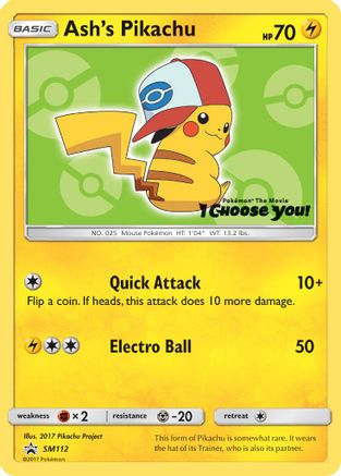 Ash's Pikachu - SM112 SM112/248 - SM Promos