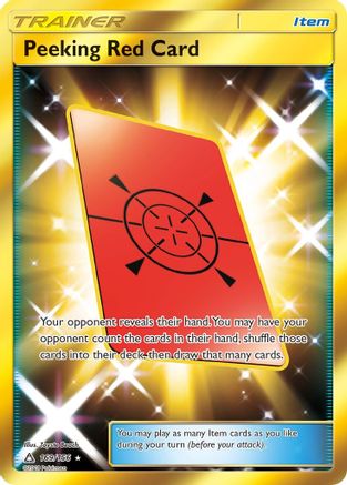 Peeking Red Card (Secret Rare) 169/156 - SM  Ultra Prism Holofoil