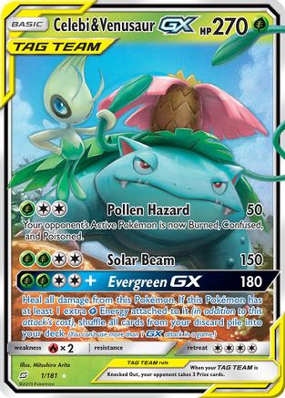 Celebi & Venusaur GX - SM - Team Up