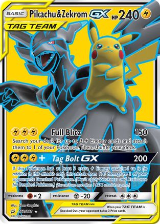 Pikachu & Zekrom GX (Full Art) - SM - Team Up