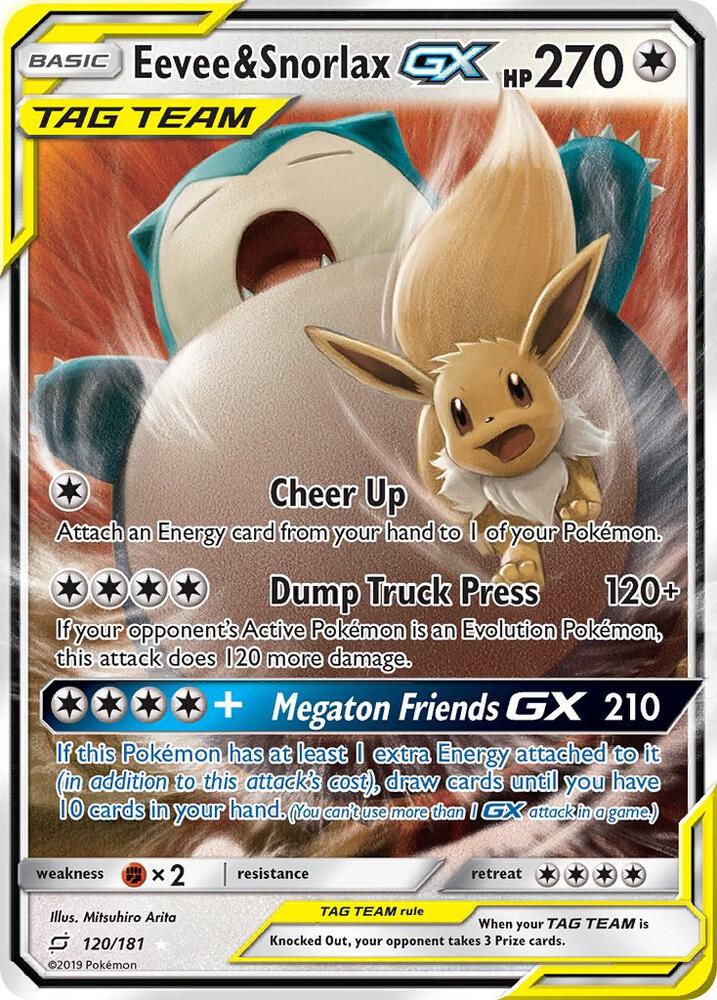 Eevee & Snorlax GX - SM - Team Up