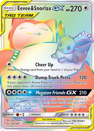 Eevee & Snorlax GX (Secret) - SM - Team Up