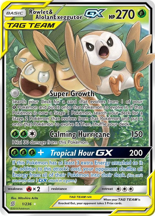 Rowlet & Alolan Exeggutor GX - SM - Unified Mind