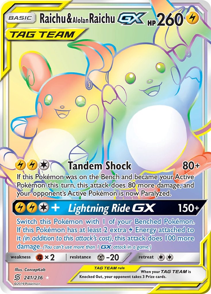 Raichu & Alolan Raichu GX (Secret)
