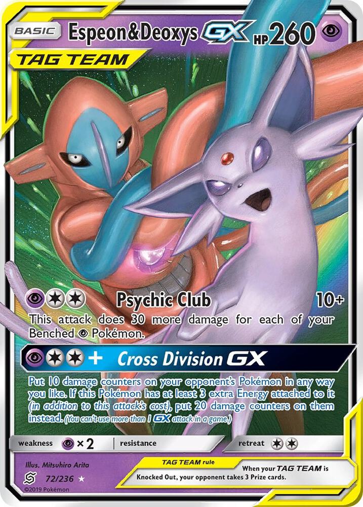 Espeon & Deoxys GX - SM - Unified Minds