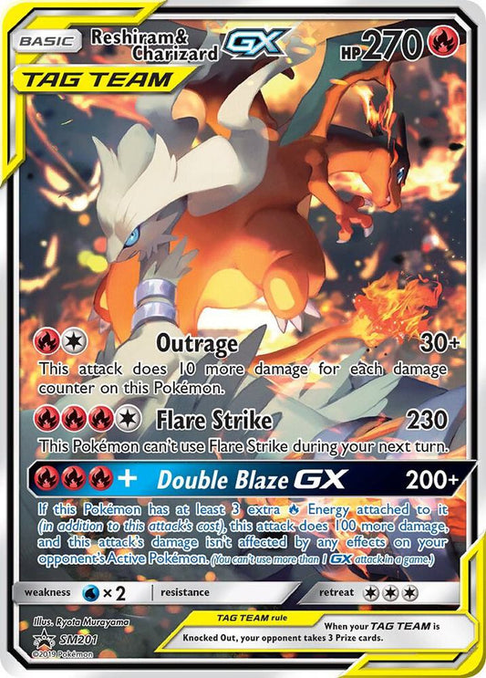 Reshiram & Charizard GX - SM201 - SM Promos