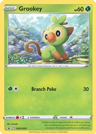 Grookey - SWSH001 SWSH001/307 - SWSH Sword & Shield Promo Cards Holofoil