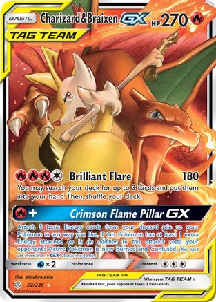 Charizard & Braixen GX - SM - Cosmic Eclipse