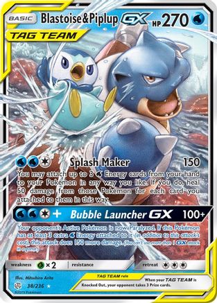 Blastoise & Piplup GX - SM - Cosmic Eclipse