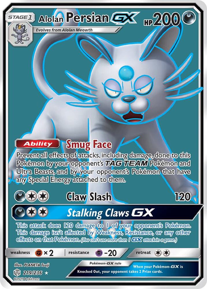 Alolan Persian GX (Full Art) - SM - Cosmic Eclipse