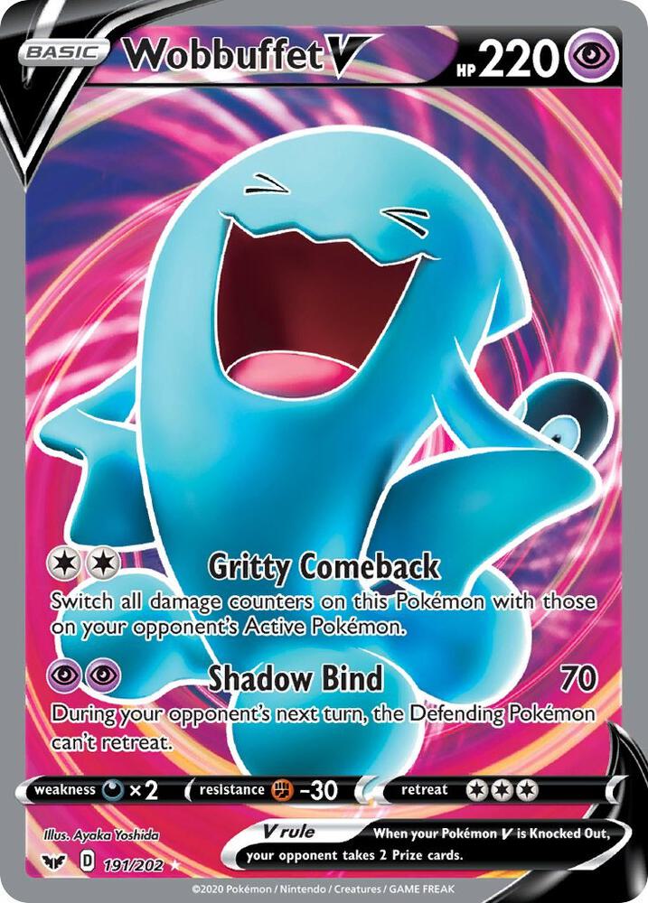 Wobbuffet V (Full Art) - Sword & Shield Base Set