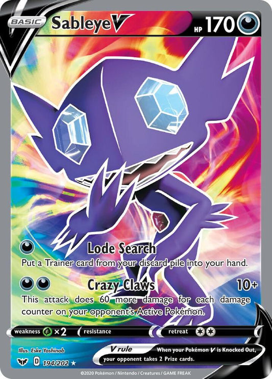 Sableye V (Full Art) - Sword & Shield Base Set