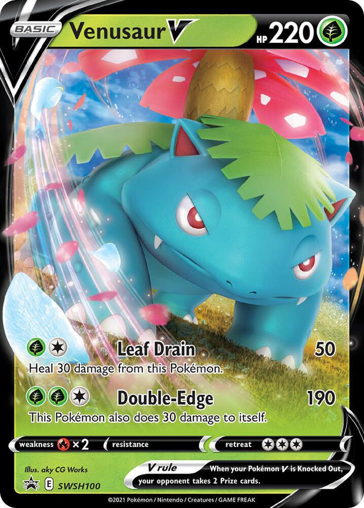 Venusaur V - SWSH100 - SWSH: Sword & Shield Promo Card