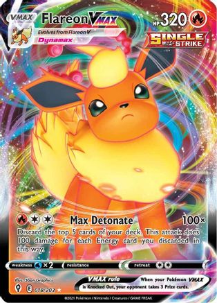 Flareon VMAX - 018/203 - Evolving Skies