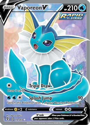 Vaporeon V (Full Art) - 172/203 - Evolving Skies