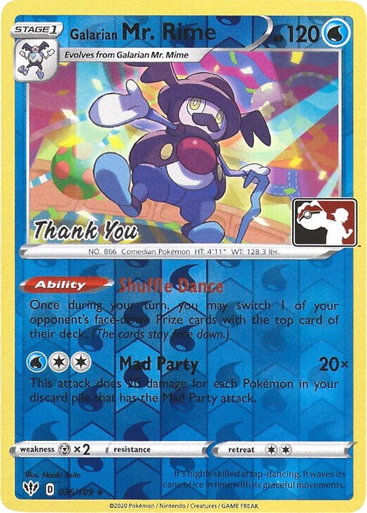 Galarian Mr. Rime - 036/189 (Pokemon League) [Thank You]