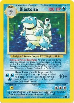 Blastoise 2/102 - Base Set Holofoil