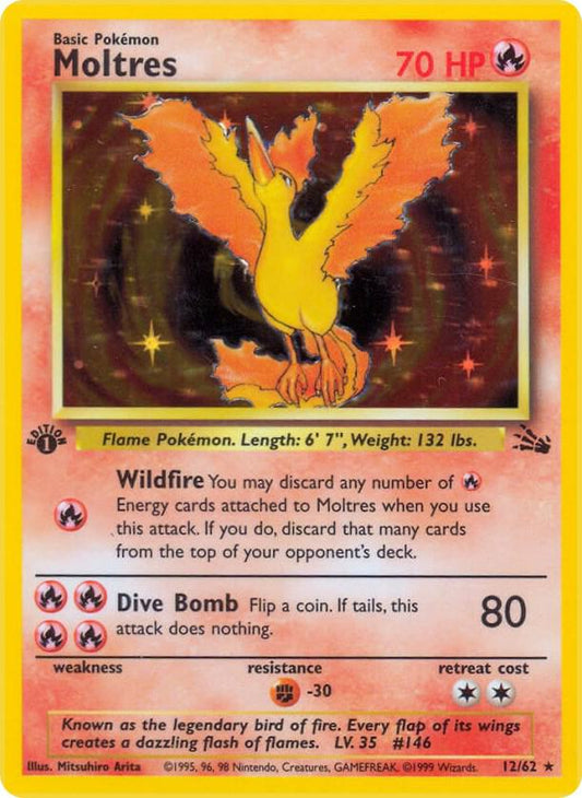 Moltres (12) - Fossil  - (Non-1st Edition)