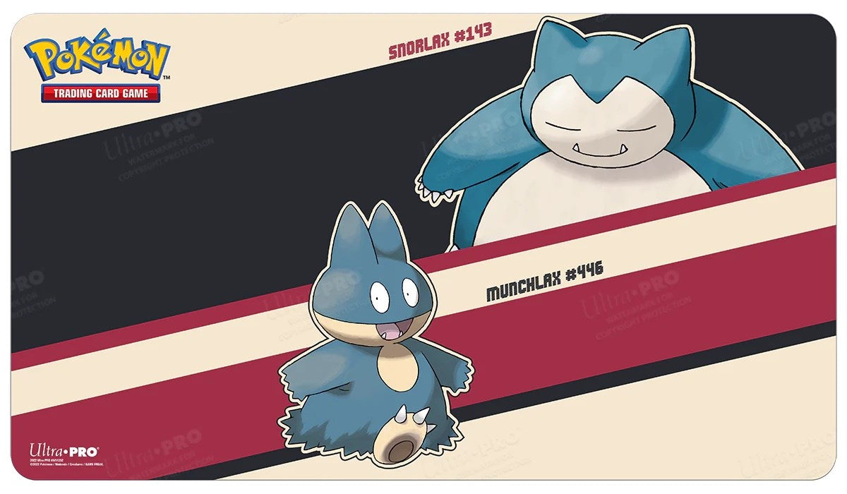 Snorlax and Munchlax Standard Gaming Playmat for Pokemon