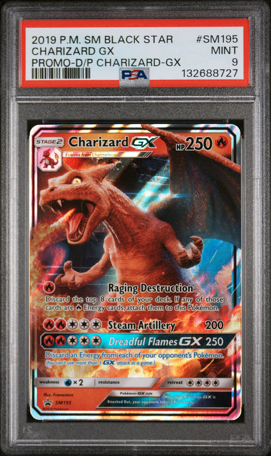 Pokemon Sm Black Star Promo #SM195 Charizard Gx Promo-D/P Charizard-Gx PSA 9