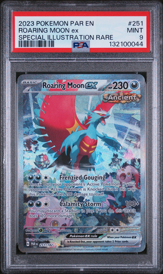 PokemonParadox Rift #251 Roaring Moon Ex Special Illustration Rare PSA 9