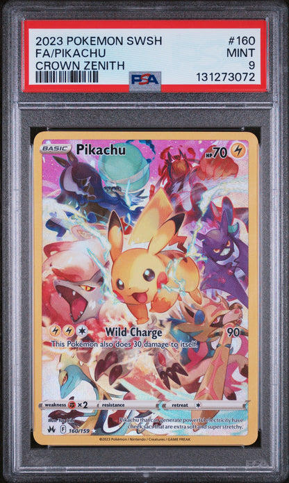 2023 Pokemon Sword And Shield Crown Zenith #160 Fa/Pikachu Crown Zenith PSA 9