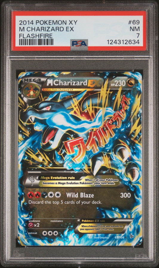 2014 Pokemon Xy Flashfire #69 M Charizard Ex Flashfire PSA 7